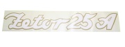 Schild für Zetor 25 A - weiß - Goldkontur